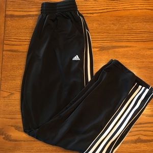 Adidas back and white sweatpants